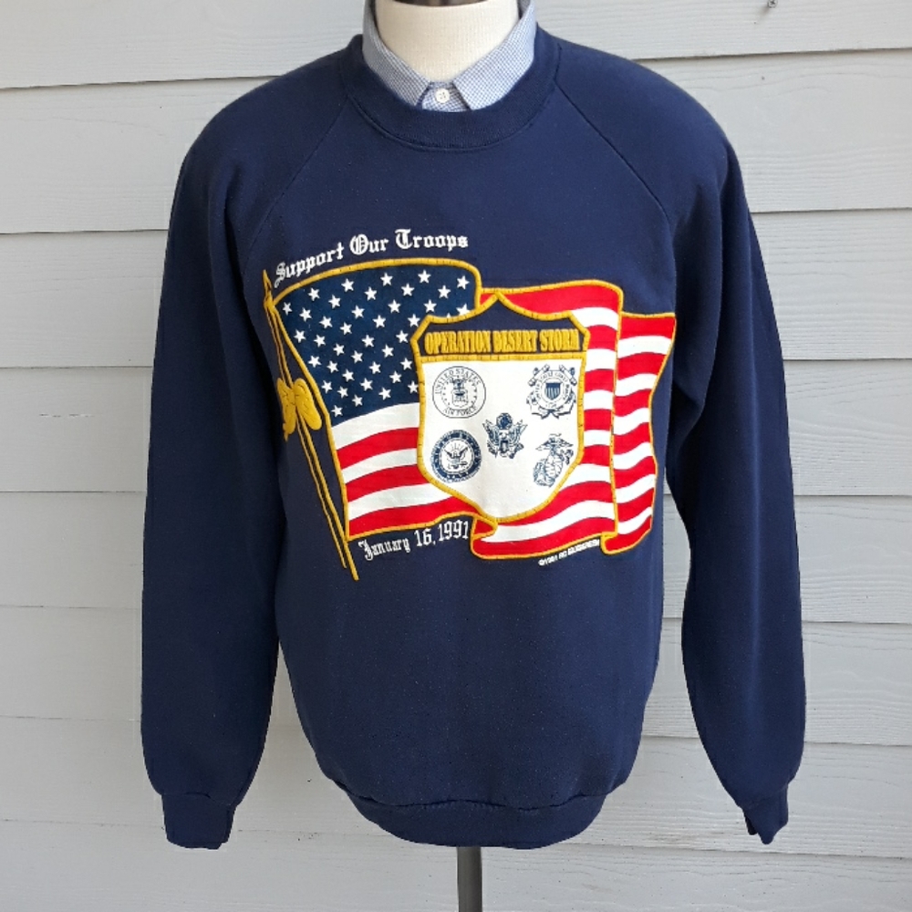 DESERT STORM Military Vintage Crewneck‎ Sweater XXL